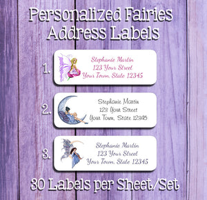 Personalized FAIRIES Fairy Fae Return Address Labels - J & S Graphics
