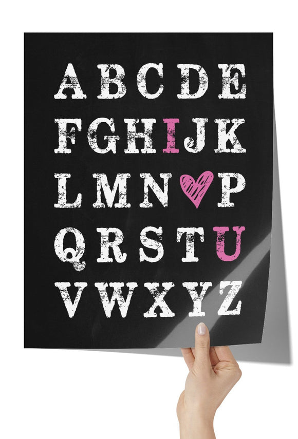 ABC I LOVE YOU 11X14 Print - Matte or Glossy