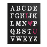 ABC I LOVE YOU 8x10 Print - Matte or Glossy