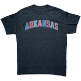 Arkansas_Unisex_T-Shirt_State_Pride_Heather_Navy_Front_Mockup.png