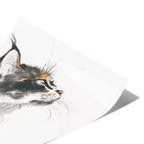 Beautiful BLACK & WHITE Tuxedo CAT 11x14 PRINT POSTER