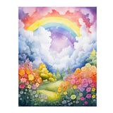 Beautiful Watercolor Look RAINBOW 11x14 Poster Print, Matte or Glossy