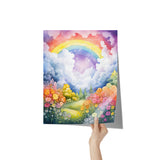 Beautiful Watercolor Look RAINBOW 11x14 Poster Print, Matte or Glossy