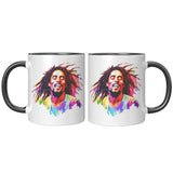 Bob Marley 11oz Coffee Mug, Plain White or Color Accent