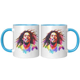 Bob Marley 11oz Coffee Mug, Plain White or Color Accent