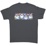 Bright Floral Ghosts Unisex T-Shirt, Cute Ghosts