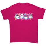 Bright Floral Ghosts Unisex T-Shirt, Cute Ghosts