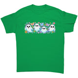 Bright Floral Ghosts Unisex T-Shirt, Cute Ghosts