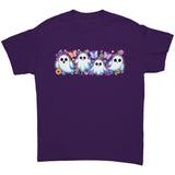 Bright Floral Ghosts Unisex T-Shirt, Cute Ghosts