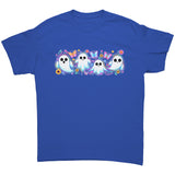 Bright Floral Ghosts Unisex T-Shirt, Cute Ghosts