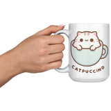 CATPUCCINO 15oz COFFEE MUG, Cute Cat