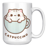 CATPUCCINO 15oz COFFEE MUG, Cute Cat