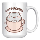 CATPUCCINO 15oz COFFEE MUG, Cute Cat