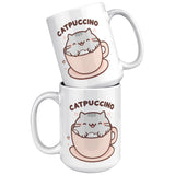 CATPUCCINO 15oz COFFEE MUG, Cute Cat
