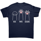 CAT Paws ROCK PAPER SCISSORS Unisex T-Shirt, Gildan Brand