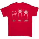CAT Paws ROCK PAPER SCISSORS Unisex T-Shirt, Gildan Brand