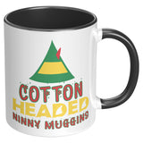 Cotton Headed Ninny Muggins 11oz Coffee Mug, Plain or Color Accent