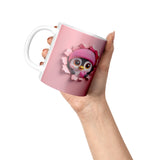 Cute PENGUIN Crashing Through Coffee Mug, 11oz Coffee Mug