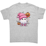 Cute Pink Hat Ghost Halloween Unisex T-Shirt