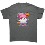 Cute Pink Hat Ghost Halloween Unisex T-Shirt
