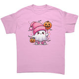 Cute Pink Hat Ghost Halloween Unisex T-Shirt