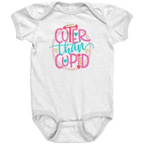 Cuter Than Cupid Short Sleeve Baby Snap Bodysuit Onesie