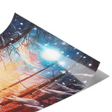 Deer in Wintery Forest Enchanted 12x18 Poster, Matte or Glossy