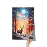 Deer in Wintery Forest Enchanted 12x18 Poster, Matte or Glossy