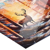 Deer in Wintery Forest Enchanted 12x18 Poster, Matte or Glossy