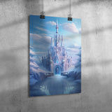 Enchanted Ice Castle 12x18 Poster, Glossy or Matte
