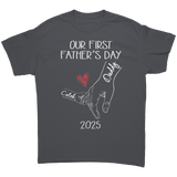 First_Fathers_Day_Personalized_T-Shirt__Charcoal_Front_Mockup.png