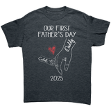 First_Fathers_Day_Personalized_T-Shirt__Dark_Heather_Mockup.png