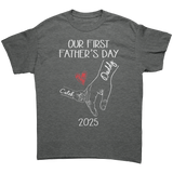 First_Fathers_Day_Personalized_T-Shirt__Graphite_Heather_Front_Mockup.png