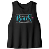 Forever a Beach Girl Women's Racerback Crop Tank Top