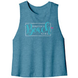 Forever a Beach Girl Women's Racerback Crop Tank Top