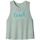 Forever a Beach Girl Women's Racerback Crop Tank Top