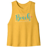 Forever a Beach Girl Women's Racerback Crop Tank Top