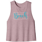 Forever a Beach Girl Women's Racerback Crop Tank Top