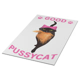 Good Kitty Black Cat with PINK Hat ANTI-TRUMP MAGNET