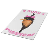 GOOD PUSSYCAT Black Cat with PINK Hat ANTI-TRUMP MAGNET