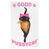 GOOD PUSSYCAT Black Cat with PINK Hat ANTI-TRUMP MAGNET