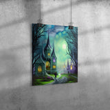 GOTHIC Fantasy HOUSE 11x14 Poster Print, Matte or Glossy