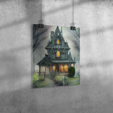 GOTHIC Fantasy HOUSE 11x14 Poster Print, Matte or Glossy