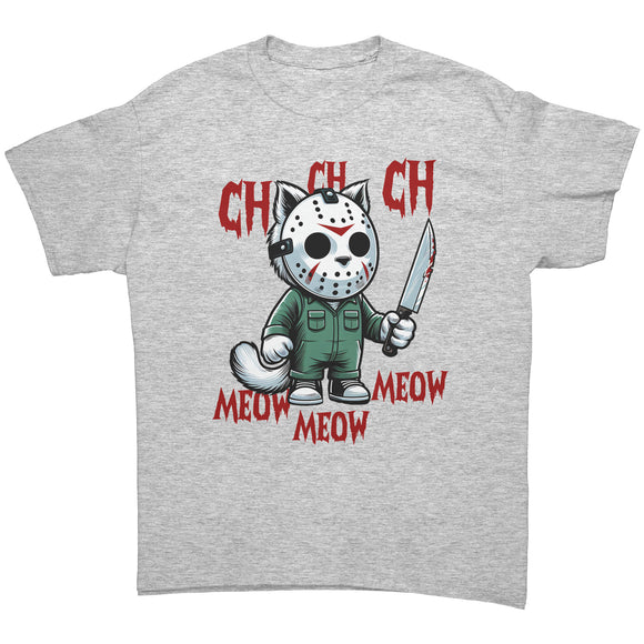 Halloween Cat Ch Ch Ch Jason Cat Unisex T-Shirt Friday the 13th
