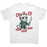 Halloween Cat Ch Ch Ch Jason Cat Unisex T-Shirt Friday the 13th