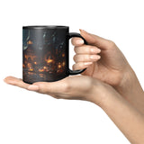 Halloween Jack O'Lantern Design 11oz Black Ceramic Coffee Mug