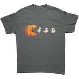 Halloween_Pac_Man_Pumpkin_Chasing_Ghosts_Graphite_Heather_Front_Mockup.png