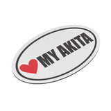 I Heart My AKITA Euro CAR MAGNET, Love My AKITA