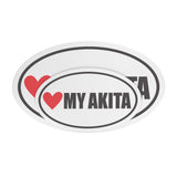 I Heart My AKITA Euro CAR MAGNET, Love My AKITA