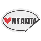 I Heart My AKITA Euro CAR MAGNET, Love My AKITA